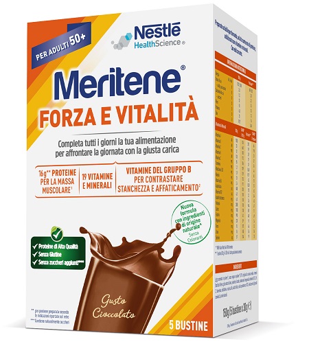 MERITENE FORZA E VITALITA' CIOCCOLATO 5 BUSTINE DA 30 G - Farmamood