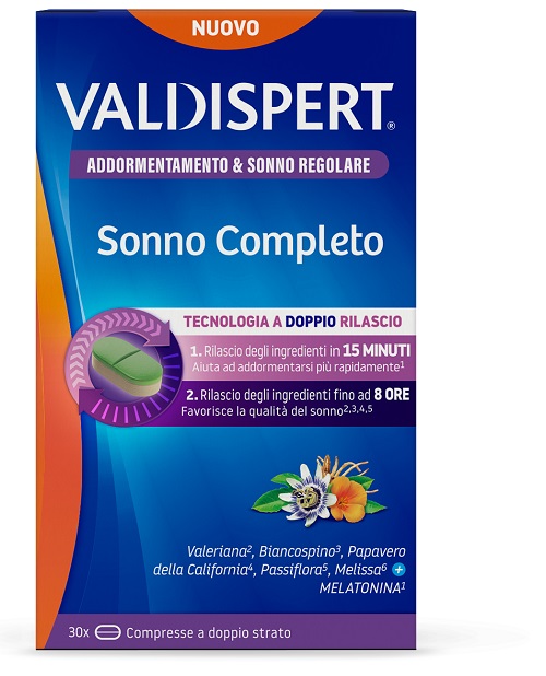 VALDISPERT SONNO COMPLETO 30 COMPRESSE A DOPPIO STRATO - Farmamood