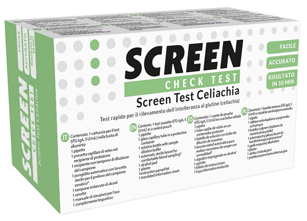 SCREEN TEST RAPIDO SCREEN TEST CELIACHIA PER RILEVAZIONE INTOLLERANZA GLUTINE 1 PEZZO - Farmamood