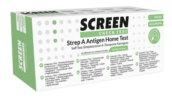 STREP A ANTIGEN HOME TEST DETERMINAZIONE QUALITATIVA ANTIGENI STREPTOCOCCO A DA TAMPONE FARINGEO 1 PEZZO - Farmamood