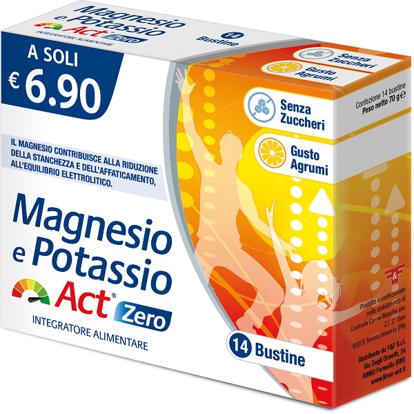MAGNESIO E POTASSIO ACT ZERO 14 BUSTINE - Farmamood