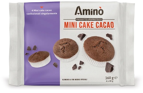 AMINO' MINI CAKE CACAO 4 PEZZI DA 40 G - Farmamood