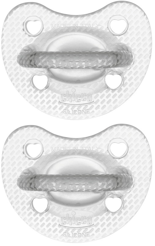CHICCO GOMMOTTO SILICONE CRYSTAL 6-16 MESI 2 PEZZI - Farmamood
