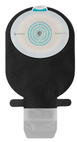 SACCA ILEOSTOMIA SENSURA MIO PIANO RIVESTIMENTO NERO APERTURA ISPEZIONABILE MIDI W/W FORO RITAGLIABILE 10-45 30 PEZZI - Farmamood