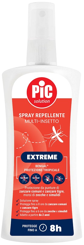 PIC SOLUTION BENGAL EXTREME PROTEZIONE TROPICALE SPRAY REPELLENTE MULTI INSETTO 100 ML - Farmamood