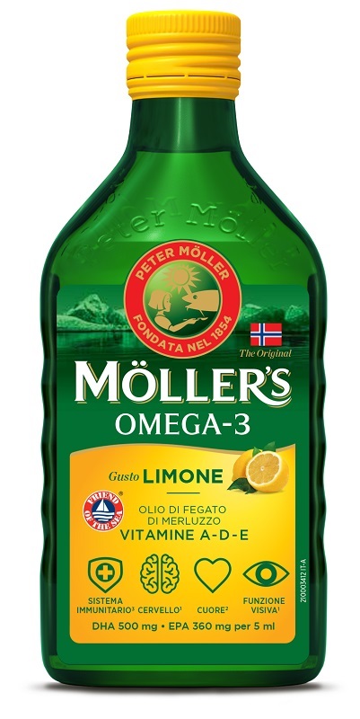 MOLLER'S OMEGA 3 OLIO LIMONE 250 ML - Farmamood