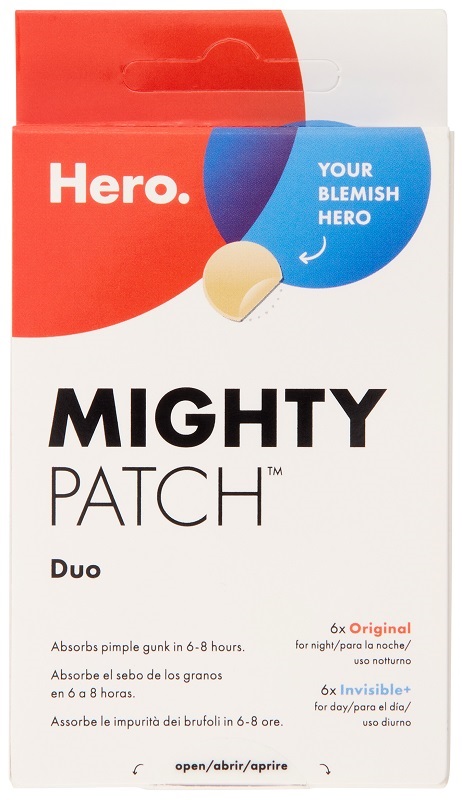 CEROTTO IDROCOLLOIDALE ANTIACNE HERO MIGHTY PATCH DUO ORIGINAL 6 PEZZI + INVISIBLE 6 PEZZI - Farmamood