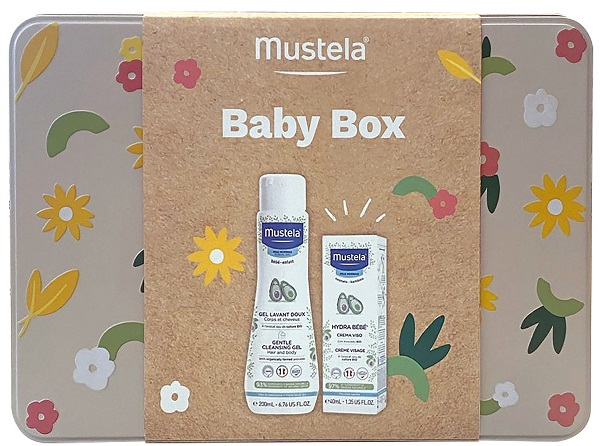 MUSTELA BABY BOX DETERGENTE DELICATO 200 ML + HYDRA BEBE CREMA VISO 40 ML - Farmamood