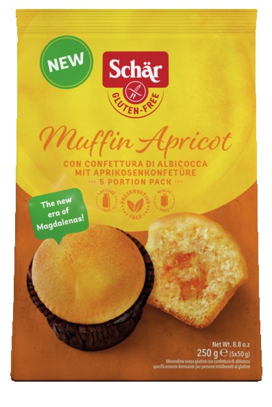 SCHAR MUFFIN APRICOT 5 PEZZI DA 50 G - Farmamood