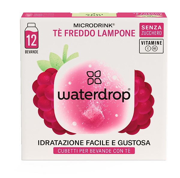 WATERDROP ICE TEA LAMPONE 12 CUBETTI - Farmamood