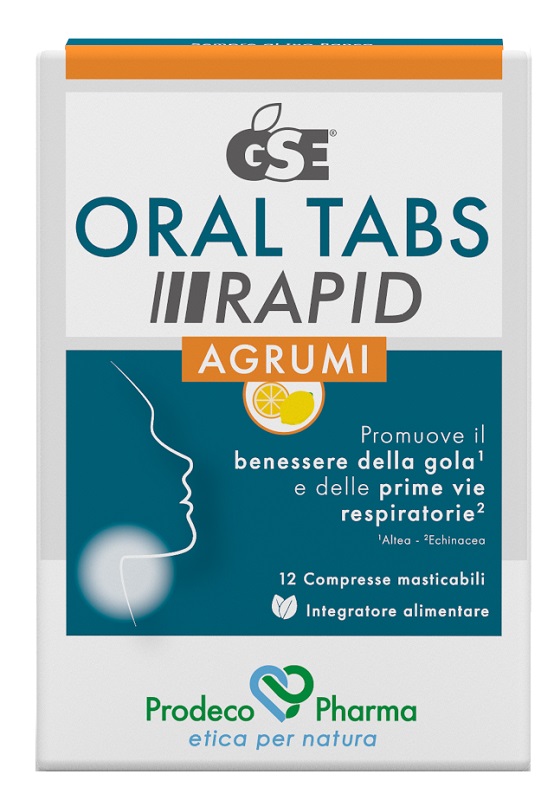 GSE ORAL TABS RAPID AGRUMI 12 COMPRESSE MASTICABILI - Farmamood