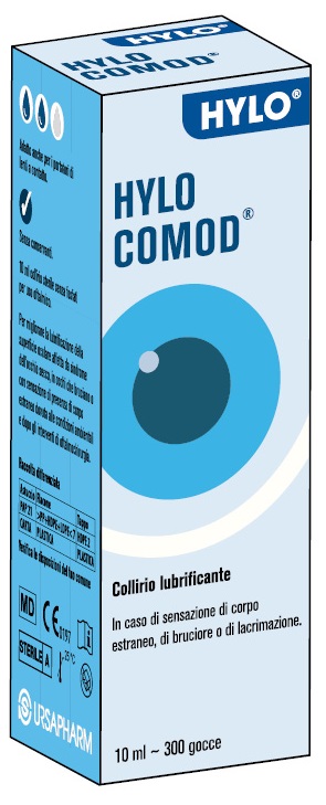 GOCCE OCULARI HYLO COMOD IALURONATO DI SODIO 2 MG/ML 10 ML - Farmamood