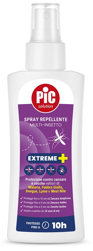 PIC SOLUTION SPRAY REPELLENTE MULTI-INSETTO EXTREME+ 100 ML - Farmamood